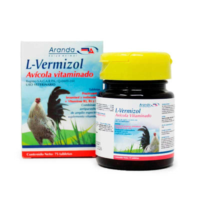 L-Vermizol Avícola Vitaminado 75 Tabletas - Robles Veterinaria - Aranda