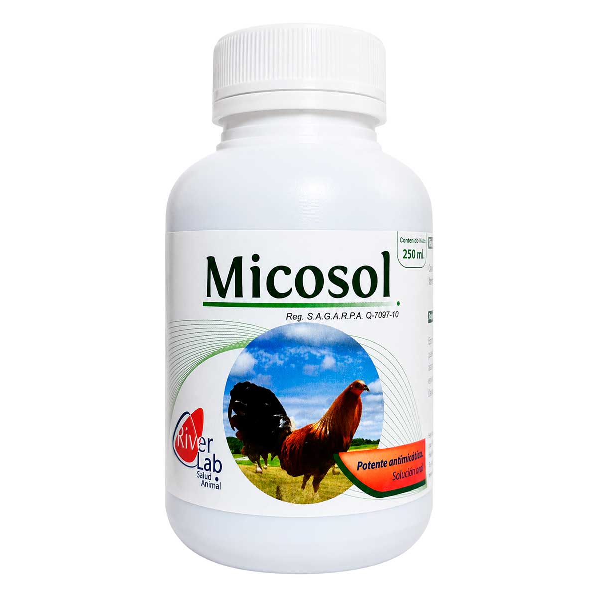 Micosol 250 ml - Potente Antimicótico para Aves - Solución Oral - RiverLab