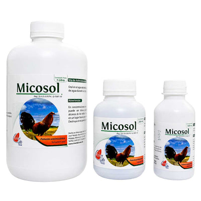 Micosol 100 ml, 250 ml y 1 Litro - Potente Antimicótico para Aves - Solución Oral - RiverLab
