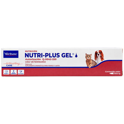 Nutri-Plus Gel 120.5 g - Suplemento Energético para Perros y Gatos - Pasta Oral - Virbac