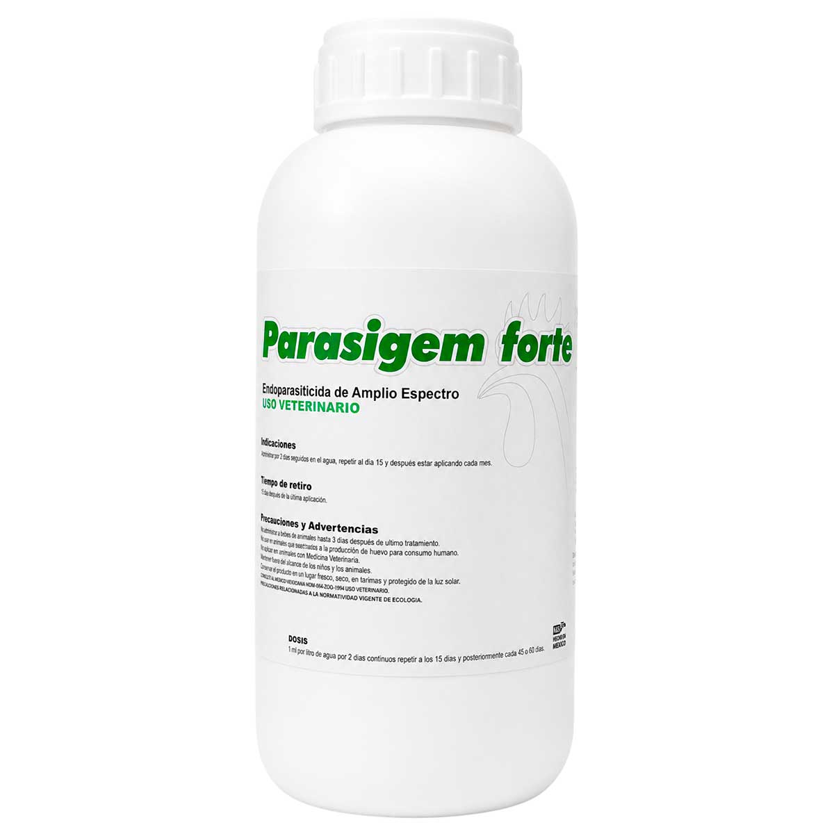 Parasigem Forte 1 litro - Desparasitante de Amplio Espectro para Aves - Gem Lab