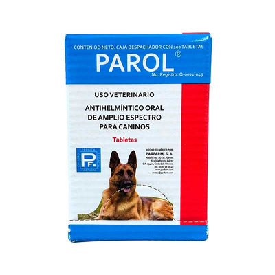 Parol 100 Tabletas - Robles Veterinaria - Parfarm