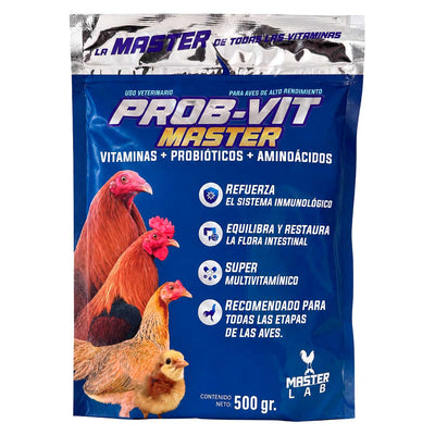 Prob-Vit Master 500 g - Vitaminas - Probióticos - Aminoácidos - MasterLab