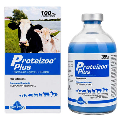 Proteizoo Plus 100 ml - Inmunoestimulante Veterinario - Solución Inyectable - Bio Zoo