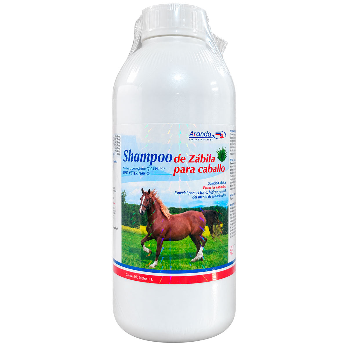 Shampoo de Zábila 1 Litro - Shampoo con Extractos Naturales para Caballos - Aranda
