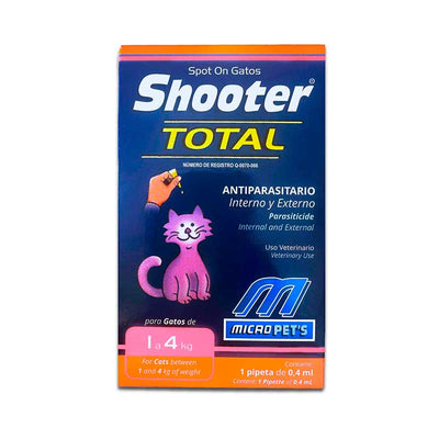 Shooter Total Gatos 1 a 4 kg Spot On - Robles Veterinaria - Microsules