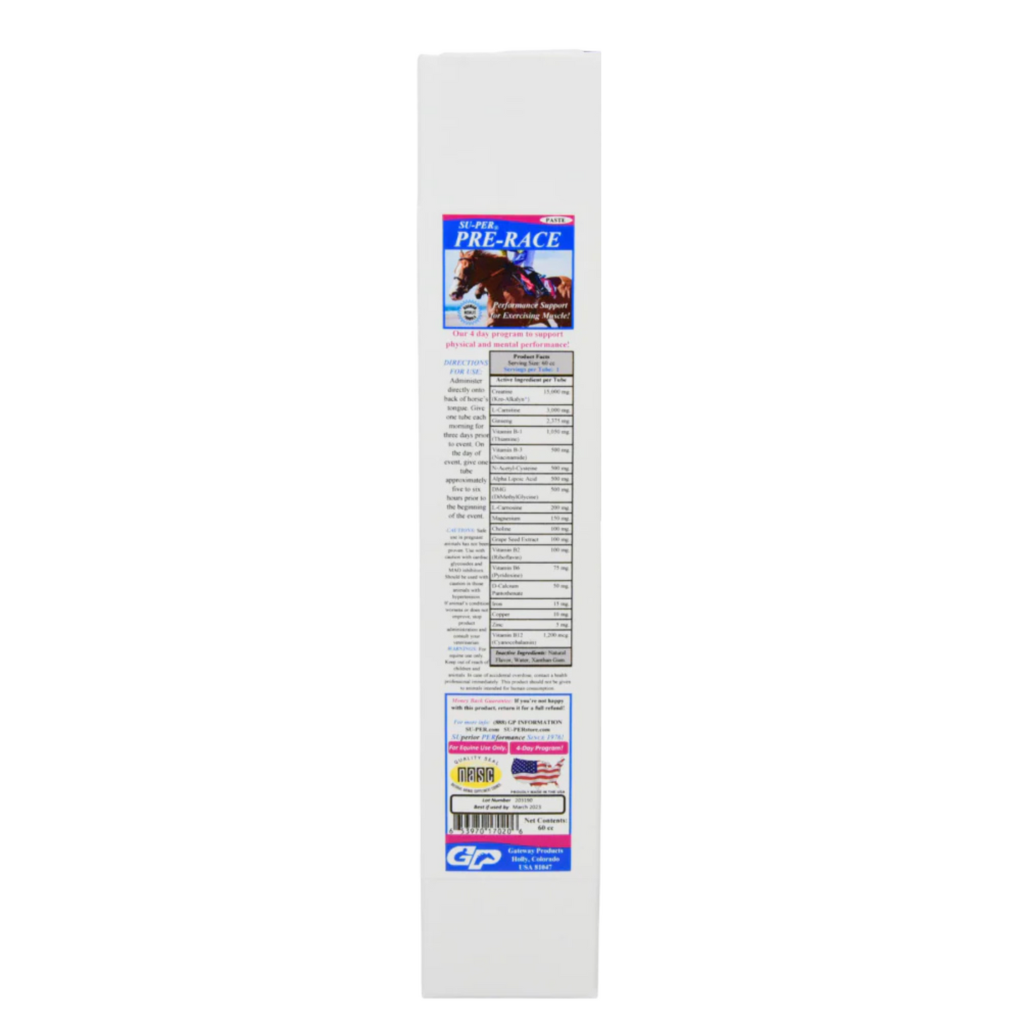 Super Pre-Race Pasta 60 g - Robles Veterinaria - Gateway Products