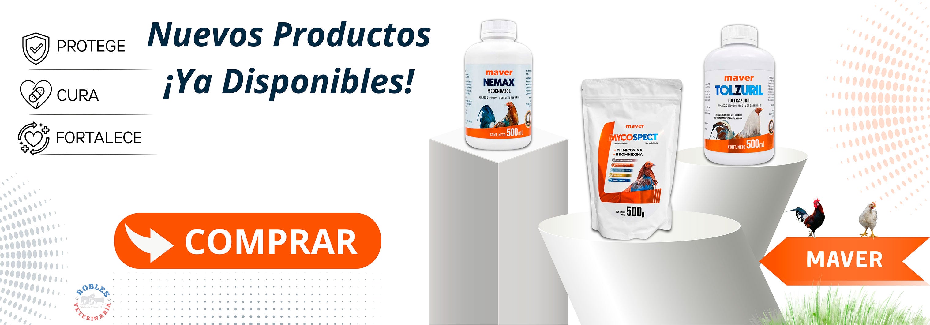 Tolzuril 500 ml - Nemax 500 ml - Mycospect 500 g - Maver