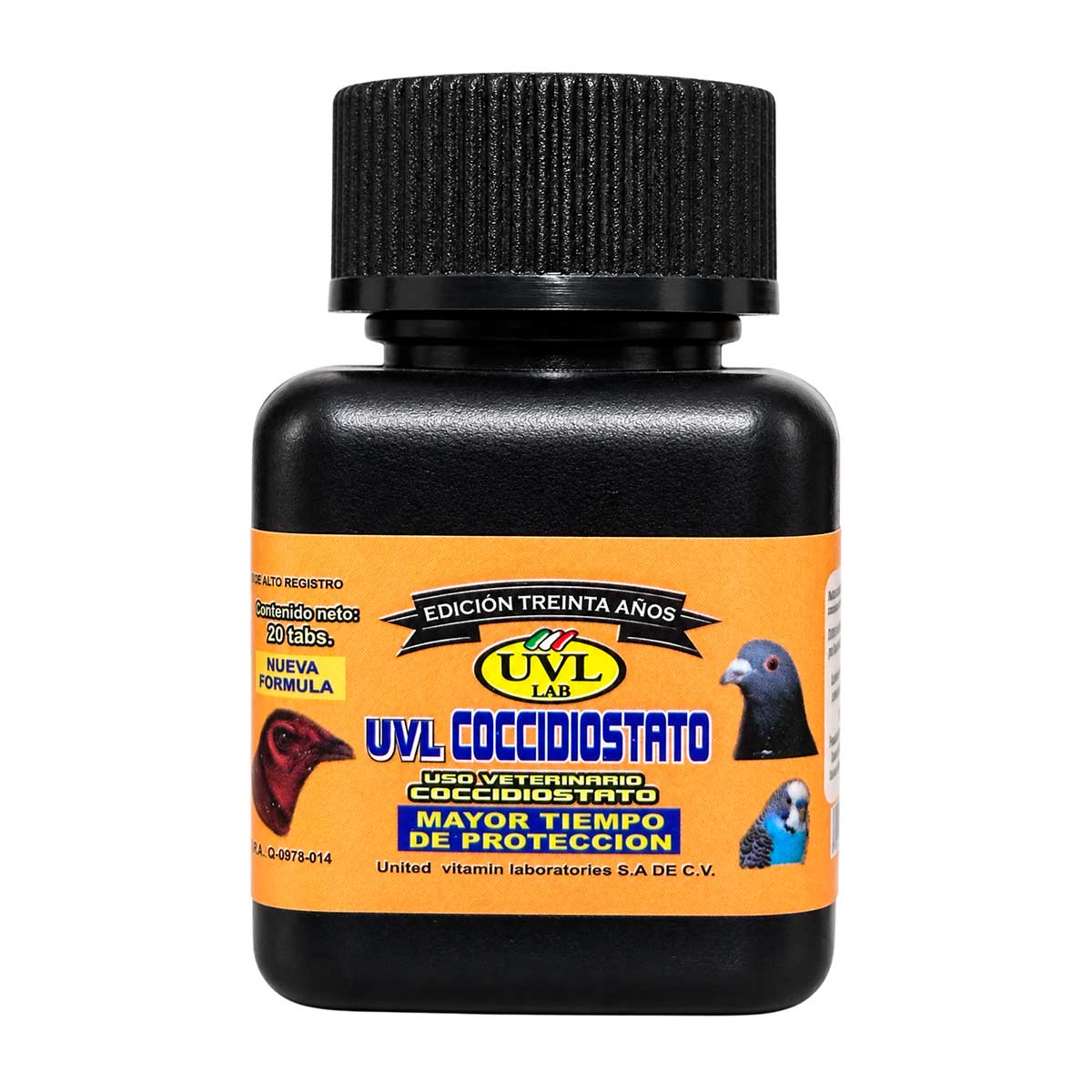 UVL Coccidiostato 20 Tabletas - Coccidiostato para Aves - UVL Lab