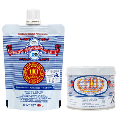 Ungüento Veterinario de la Tía 60 g - Tarro 60 g - Doypack 60 g - Desinflamatorio - Antiséptico - Cicatrizante - Laboratorios Ordoñez