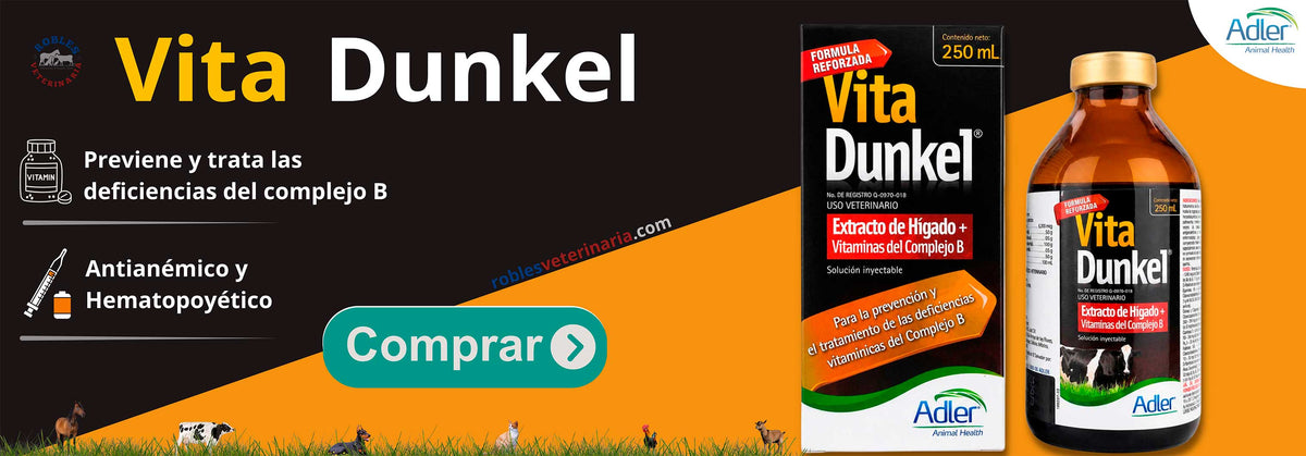 Vita Dunkel 250 ml - Antianémico y Hematopoyético Veterinario - Solución Inyectable - Adler