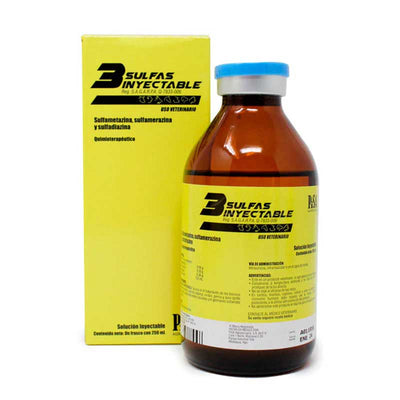 3 Sulfas Inyectable 250 ml - Robles Veterinaria - PiSA Agropecuaria