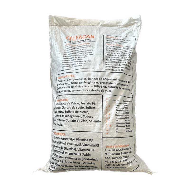 Alimento Alfacan 20 kg - Robles Veterinaria - Prenuba AAA