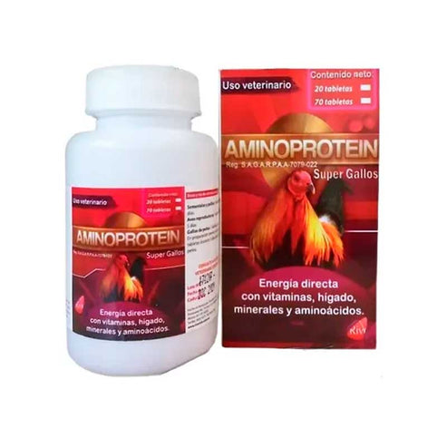 Aminoprotein Super Gallos 70 Tabletas – Robles Veterinaria
