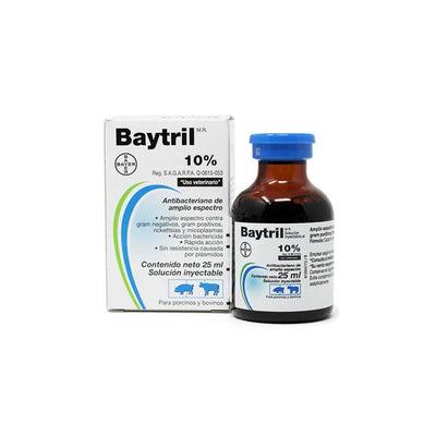 Baytril 10% 25 ml - Robles Veterinaria - Bayer - Elanco