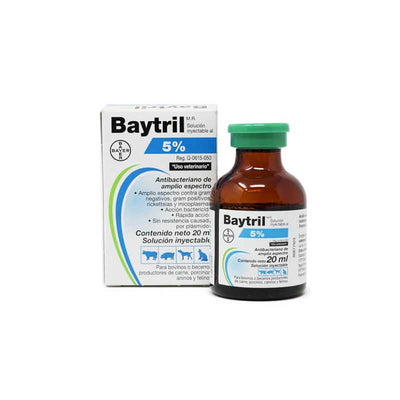 Baytril 5% 20 ml - Robles Veterinaria - Bayer - Elanco