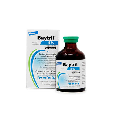 Baytril 5% 50 ml - Robles Veterinaria - Bayer - Elanco