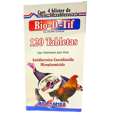 Bio-D-Tif 120 Tabletas - Robles Veterinaria - Biofarmex