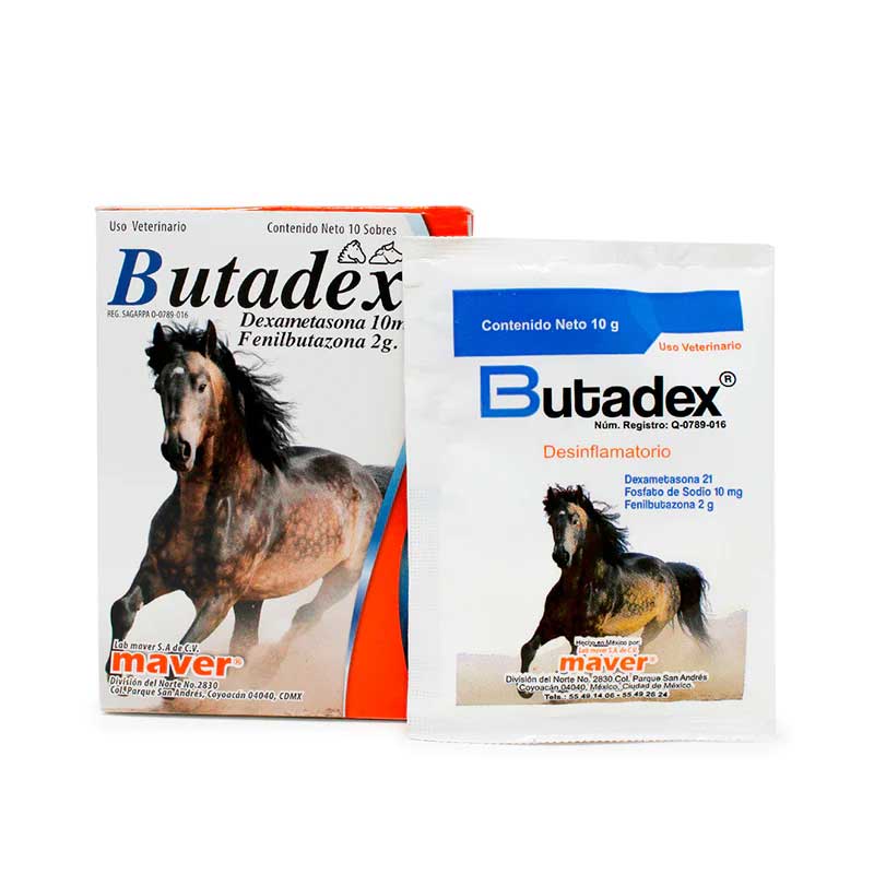Butadex Caja con 10 Sobres de 10 g c/u - Robles Veterinaria - Maver