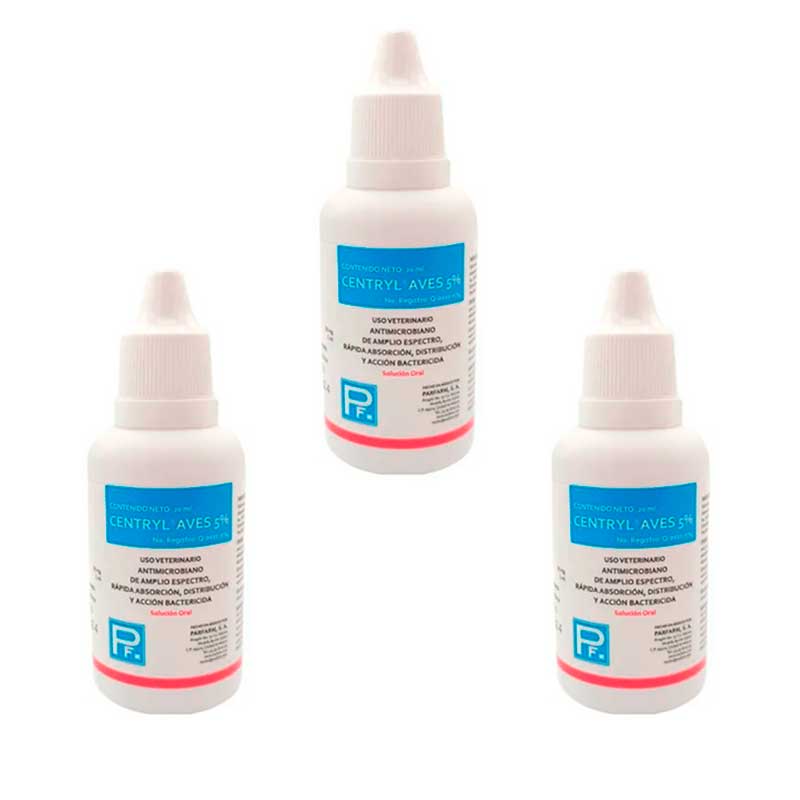 Centryl Aves 5% 20 ml (3 piezas) - Robles Veterinaria