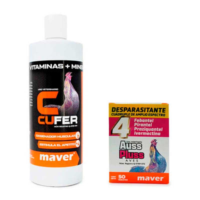Cufer Aves 500 ml + Auss Pluss 50 Tabletas - Robles Veterinaria