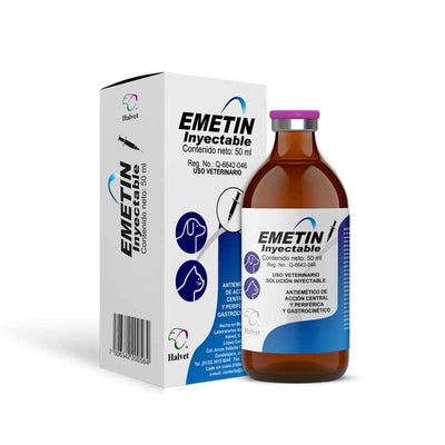 Emetin Inyectable 50 ml - Robles Veterinaria - Halvet
