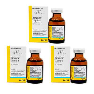 Emicina Líquida 20 ml (3 piezas) - Robles Veterinaria