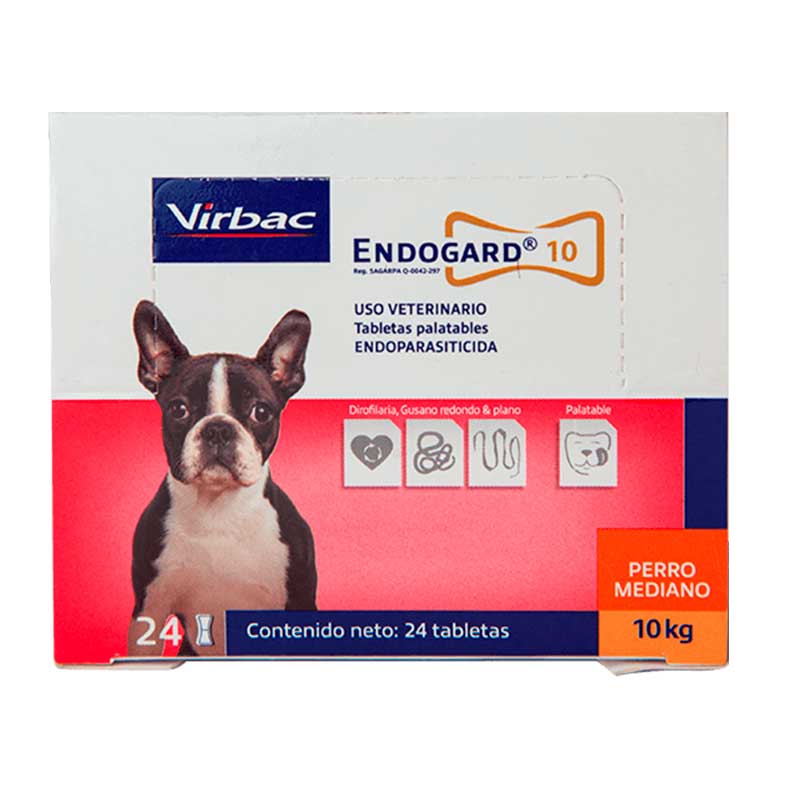 Endogard 10 kg 24 Tabletas - Robles Veterinaria - Virbac