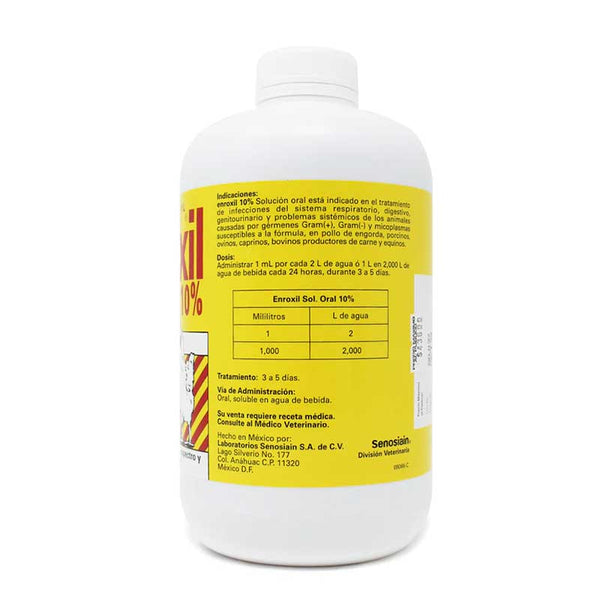 Enroxil Oral 10% 1 Litro – Robles Veterinaria
