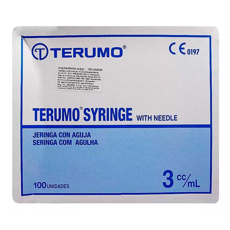 Jeringa Desechable Terumo 3 ml 25G x 16 mm 100 piezas - Robles Veterinaria - Terumo