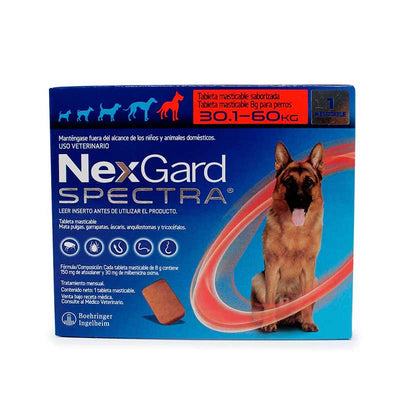 NexGard Spectra 30.1 - 60 kg 1 Tableta - Robles Veterinaria - Boehringer Ingelheim - Merial