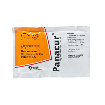 Panacur Polvo 4% 12.5 g - Robles Veterinaria - MSD Salud Animal