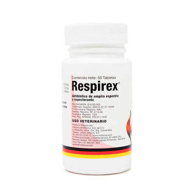 Respirex 50 Tabletas - Robles Veterinaria - Vetinova