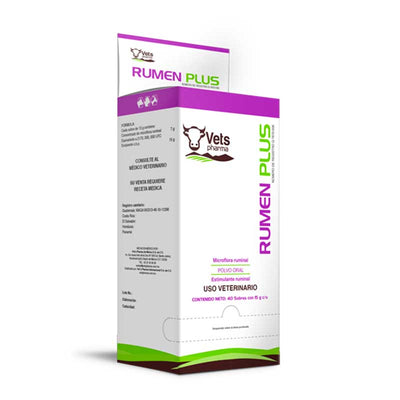 Rumen Plus 40 sobres con 15 g c/u - Robles Veterinaria - Vets Pharma