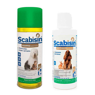 Scabisin Shampoo 250 ml + Scabisin Suspensión 100 ml  - Robles Veterinaria