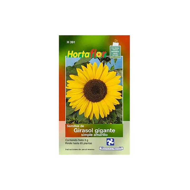 Semillas de Girasol Gigante 3 g - Robles Veterinaria - Hortaflor