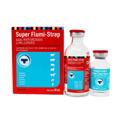 Super Flumi-Strep AAA Reforzado 4 Millones 20 ml - Robles Veterinaria - Tornel
