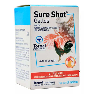 Sure Shot Gallos 50 Tabletas - Robles Veterinaria - Tornel