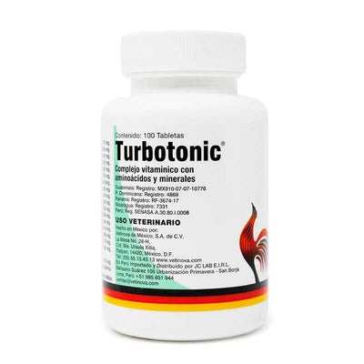 Turbotonic 100 Tabletas - Robles Veterinaria - Vetinova