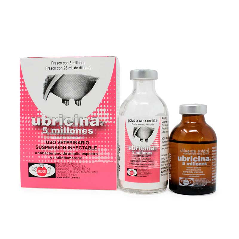 Ubricina 5 Millones 25 ml - Robles Veterinaria - Andoci