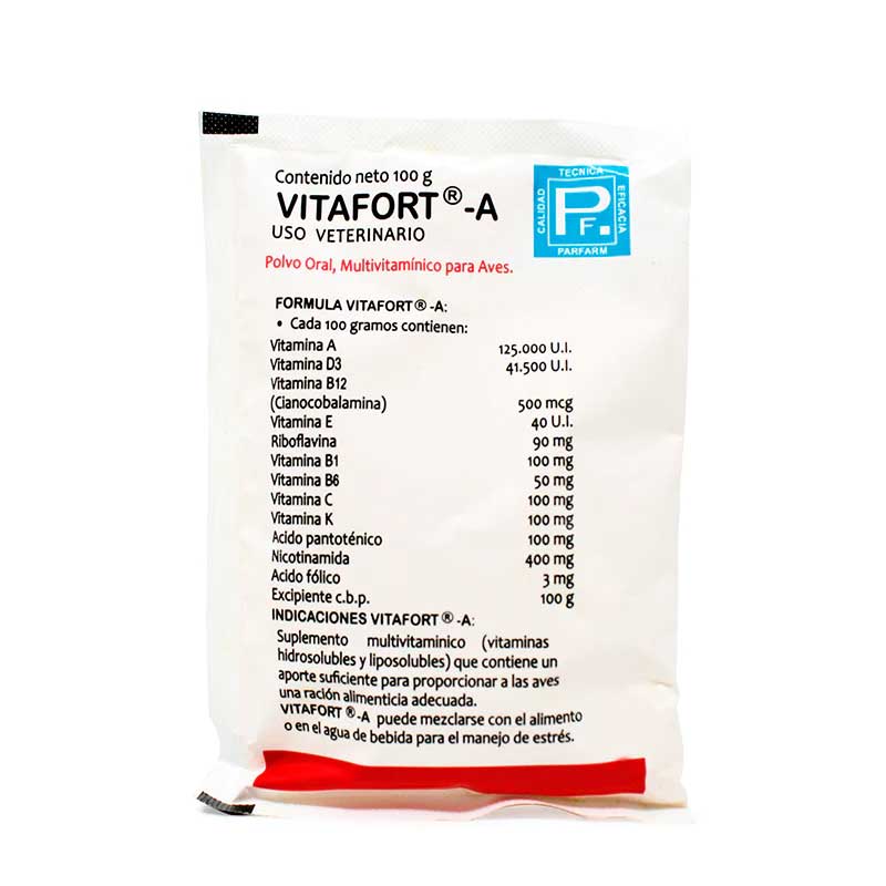 Vitafort A 100 g - Robles Veterinaria - Parfarm