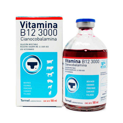 Vitamina B12 3000 100 ml - Robles Veterinaria - Tornel