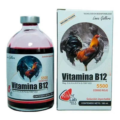 Vitamina B12 5500 Código Rojo 100 ml - Robles Veterinaria - RiverLab