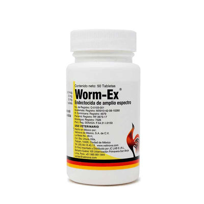 Worm-Ex 50 Tabletas - Robles Veterinaria - Vetinova